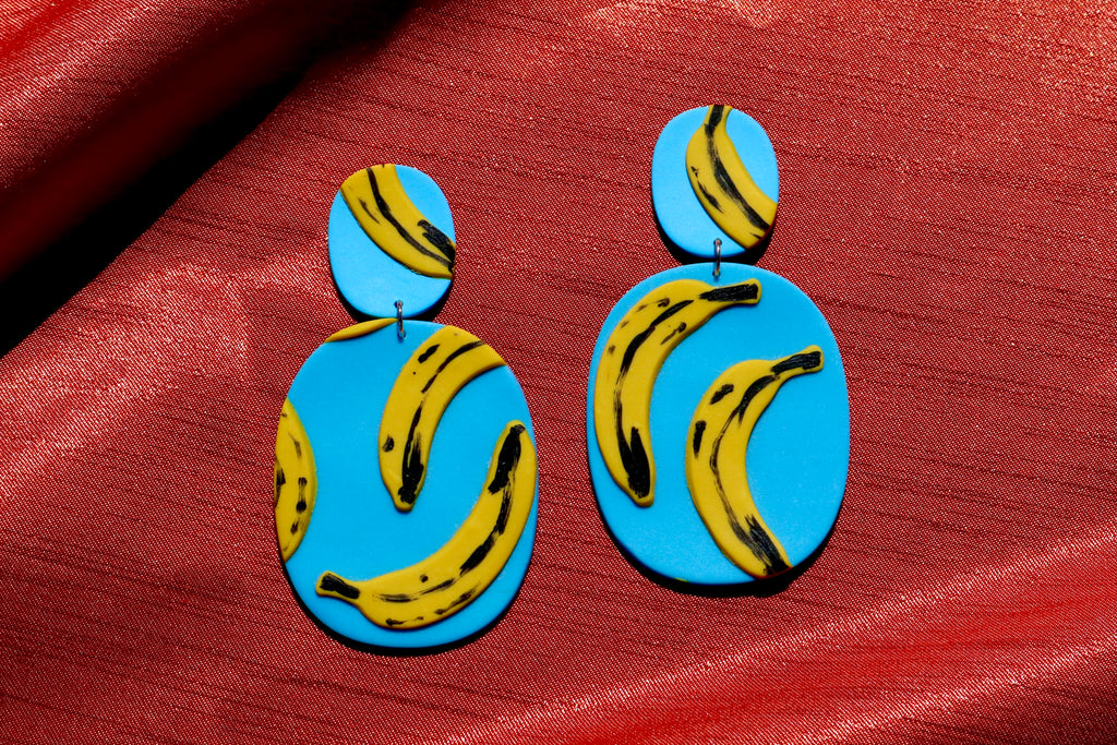 Andy Warhol Bananas on Baby Blue